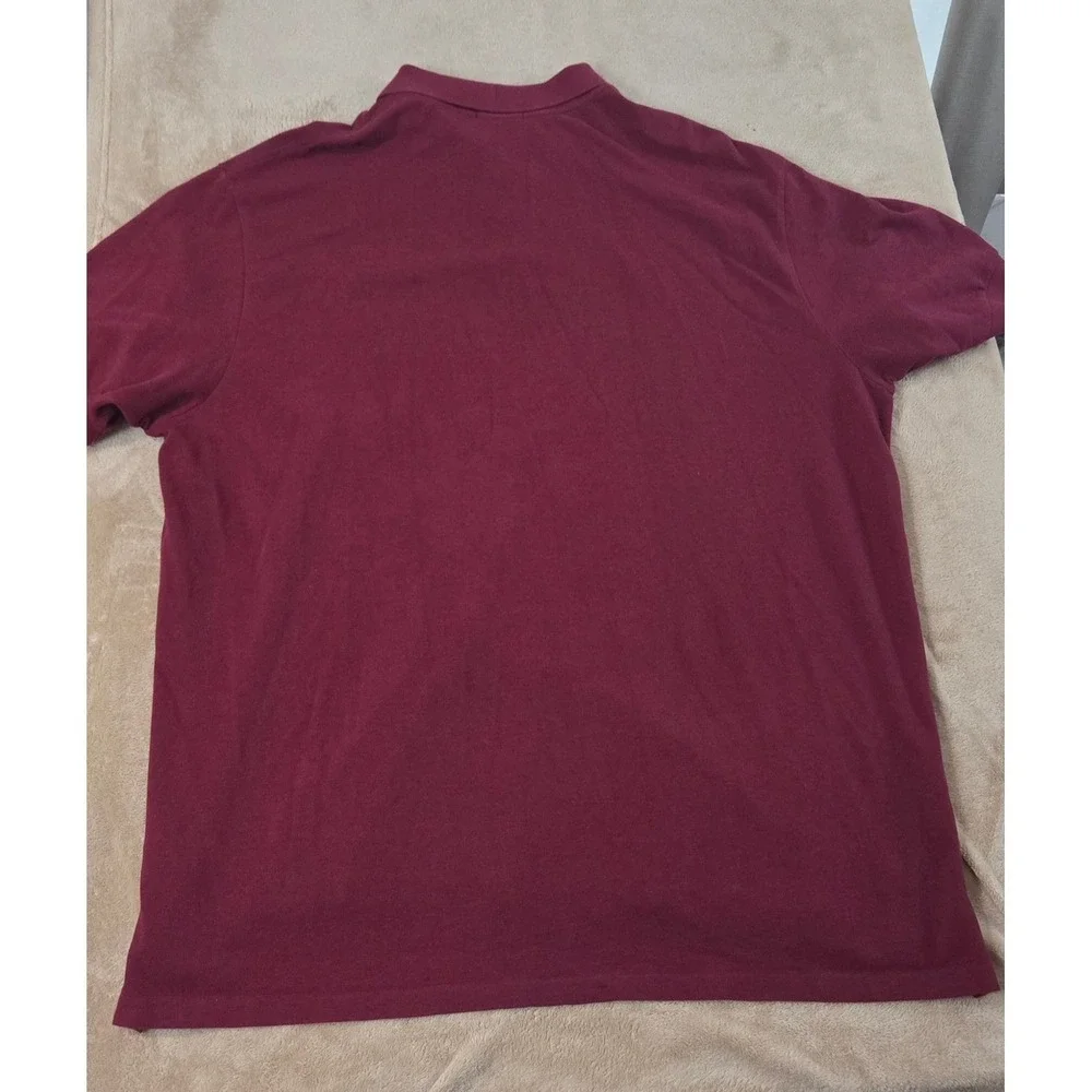 Polo Ralph Lauren Polo Shirt Men Size 4XB Big Maroon Short Sleeve EUC